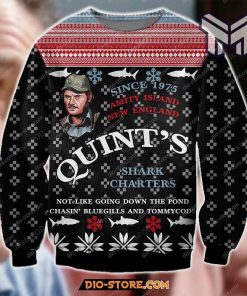 Jaws Knitting Pattern All Over Print Ugly Christmas Sweater