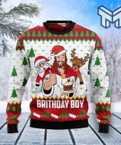 Jesus Birthday Boy Christmas All Over Print Ugly Christmas Sweater