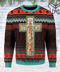 Jesus Cross All Over Print Ugly Christmas Sweater