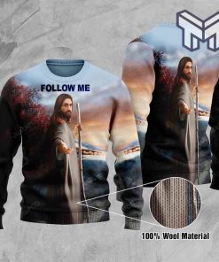 Jesus Follow Me All Over Print Ugly Christmas Sweater