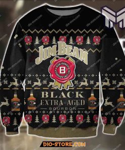 Jim Beam Black Extra Aged Bourbon For Unisex All Over Print Ugly Christmas Sweater