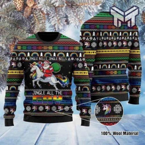 Jingle All The Gay All Over Print Ugly Christmas Sweater