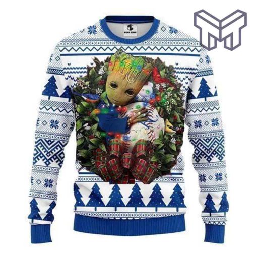 Kansas City Royals Groot Hug Christmas All Over Print Ugly Christmas Sweater