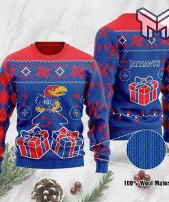 Kansas Jayhawks Funny All Over Print Ugly Christmas Sweater