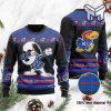 Kansas Jayhawks Snoopy Dabbing All Over Print Ugly Christmas Sweater