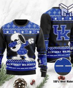 Kentucky Wildcats Snoopy Dabbing All Over Print Ugly Christmas Sweater