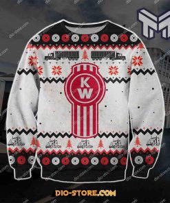 Kenworth Trucks Knitting Pattern 3D Print Christmas All Over Print Ugly Christmas Sweater