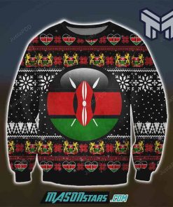 Kenya 3D Print Knitting Pattern Christmas All Over Print Ugly Christmas Sweater