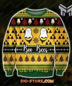 Knitting Pattern Boo Bees All Over Print Ugly Christmas Sweater