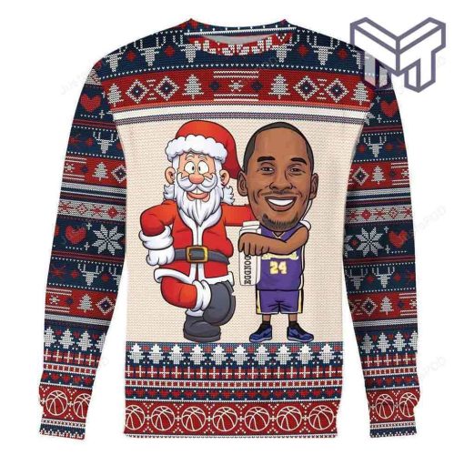 Kobe Bryant And Santa Claus Christmas All Over Print Ugly Christmas Sweater