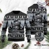 Las Vegas Raiders Jack Skellington Halloween Holiday Party All Over Print Ugly Christmas Sweater