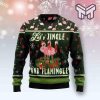 Lets Jingle And Flamingle All Over Print Ugly Christmas Sweater