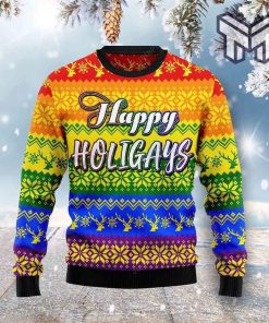 Lgbt Gay Pride Happy Holigays All Over Print Ugly Christmas Sweater