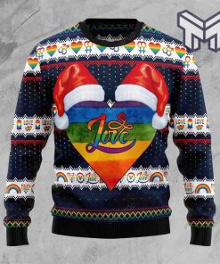 Lgbt Heart Christmas All Over Print Ugly Christmas Sweater