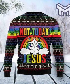 LGBT Not Today Jesus Christmas All Over Print Ugly Christmas Sweater