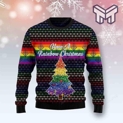 Lgbt Rainbow All Over Print Ugly Christmas Sweater