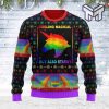Lgbt Unicorn Feeling Magical But Also Stabby All Over Print Ugly Christmas Sweater