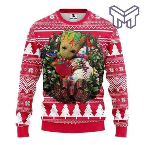 Los Angeles Angels Groot Hug Christmas All Over Print Ugly Christmas Sweater