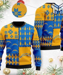 Los Angeles Chargers Christmas All Over Print Ugly Christmas Sweater