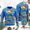 Los Angeles Chargers Cute Baby Yoda Grogu All Over Print Ugly Christmas Sweater