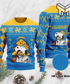 Los Angeles Chargers Snoopy All Over Print Ugly Christmas Sweater