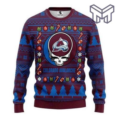 Colorado Avalanche Grateful Dead For Unisex All Over Print Ugly Christmas Sweater