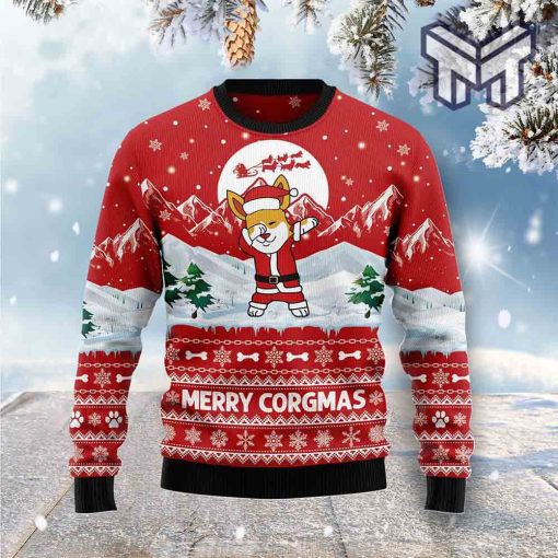 CorgImerry Xmas All Over Print Ugly Christmas Sweater