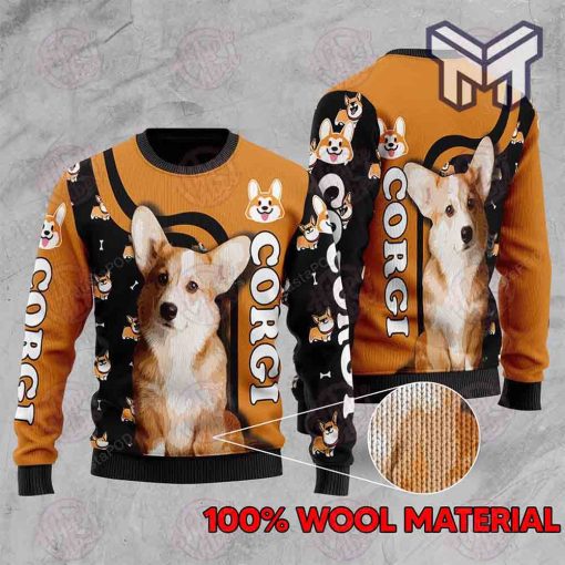 Corgi Dog All Over Print Ugly Christmas Sweater