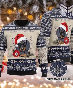 Dachshund Merry Christmas All Over Print Ugly Christmas Sweater