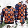 Denver Broncos Logo Checkered Flannel Design All Over Print Ugly Christmas Sweater