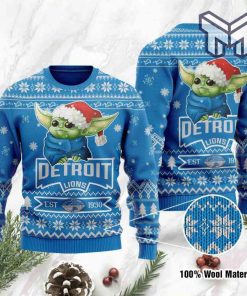 detroit-lions-cute-baby-yoda-grogu-all-over-print-ugly-christmas-sweater