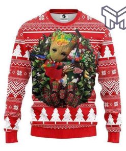 detroit-red-wings-groot-hug-all-over-print-ugly-christmas-sweater