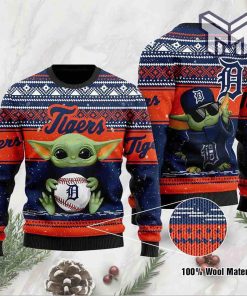 detroit-tigers-grogu-baby-yoda-hug-logo-all-over-print-ugly-christmas-sweater