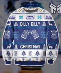 dilly-dilly-bud-light-knitting-all-over-print-ugly-christmas-sweater