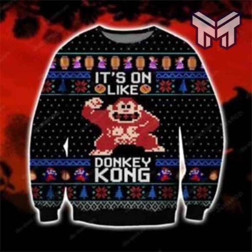 donkey-kong-all-over-print-ugly-christmas-sweater