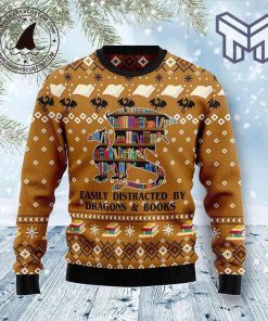 dragon-and-book-all-over-print-ugly-christmas-sweater