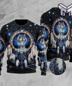 dreamcatcher-wolf-all-over-print-ugly-christmas-sweater