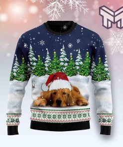 dreaming-golden-retriever-under-snow-all-over-print-ugly-christmas-sweater