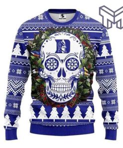 duke-blue-devils-skull-flower-all-over-print-ugly-christmas-sweater