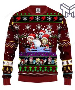 fairy-tail-anime-christmas-sweater-brown-all-over-print-ugly-christmas-sweater