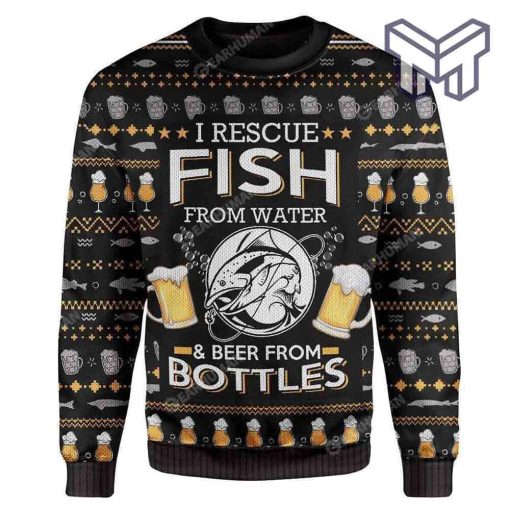 fish-and-beer-i-rescue-fish-from-water-and-beer-from-bottles-for-unisex-christmas-all-over-print-ugly-christmas-sweater