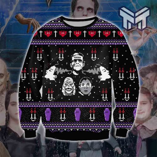 franklinstein-the-addams-family-knitting-pattern-for-unisex-christmas-all-over-print-ugly-christmas-sweater