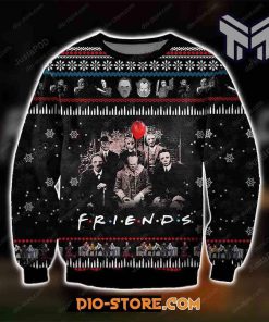 friends-movie-with-horror-characters-all-over-print-ugly-christmas-sweater