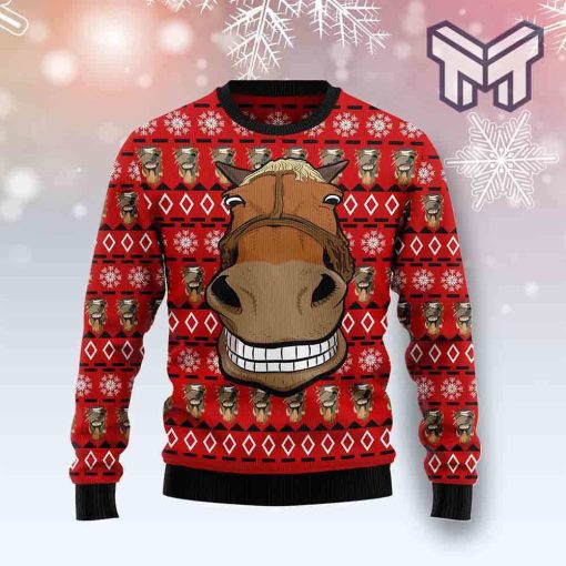 funny-horse-all-over-print-ugly-christmas-sweater