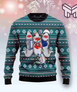 funny-shark-merry-christmas-all-over-print-ugly-christmas-sweater