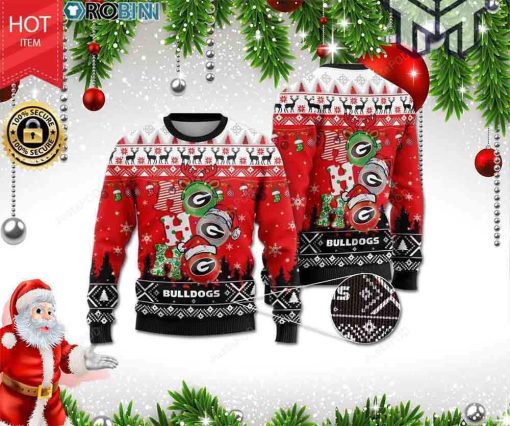 georgia-bulldogs-ho-ho-ho-3d-print-christmas-wool-sweater-all-over-print-ugly-christmas-sweater