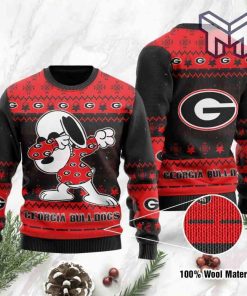 georgia-bulldogs-snoopy-dabbing-all-over-print-ugly-christmas-sweater