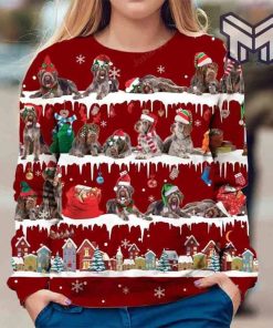 german-wirehaired-pointer-snow-christmas-all-over-print-ugly-christmas-sweater