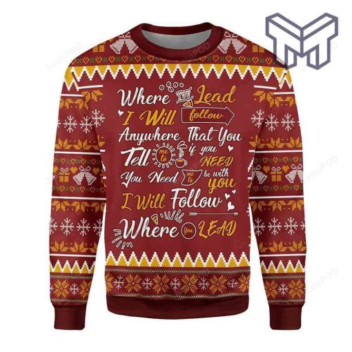 gimore-girls-theme-song-where-you-lead-i-will-follow-christmas-all-over-print-ugly-christmas-sweater