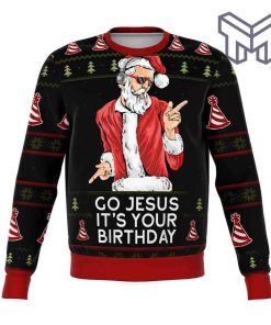 go-jesus-all-over-print-ugly-christmas-sweater